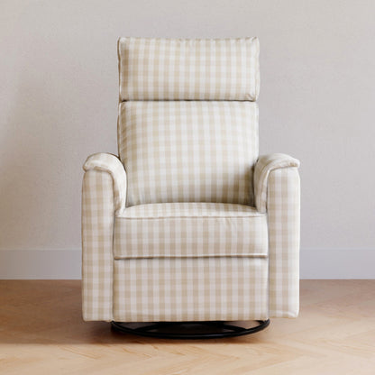 M17186TGH,Willa Plus Power Glider Recliner w/ Power Headrest in Tan Gingham