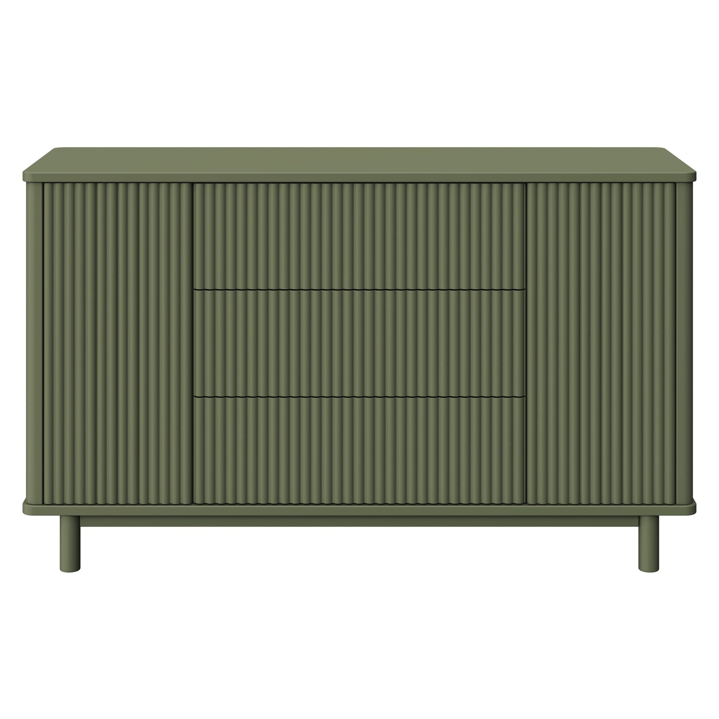 M29816OL,Pogo Tambour Assembled Dresser in Olive