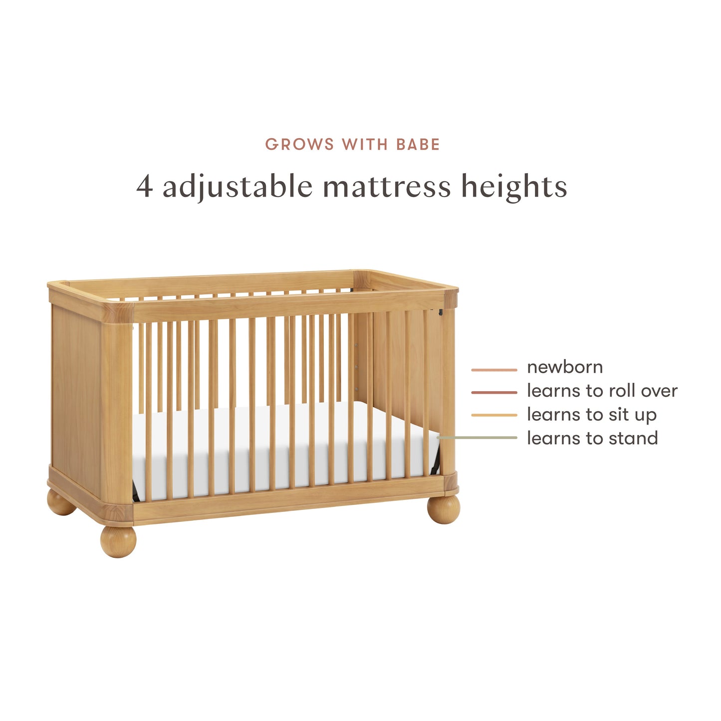 M31801HY,Crosby 3-in-1 Convertible Crib in Honey