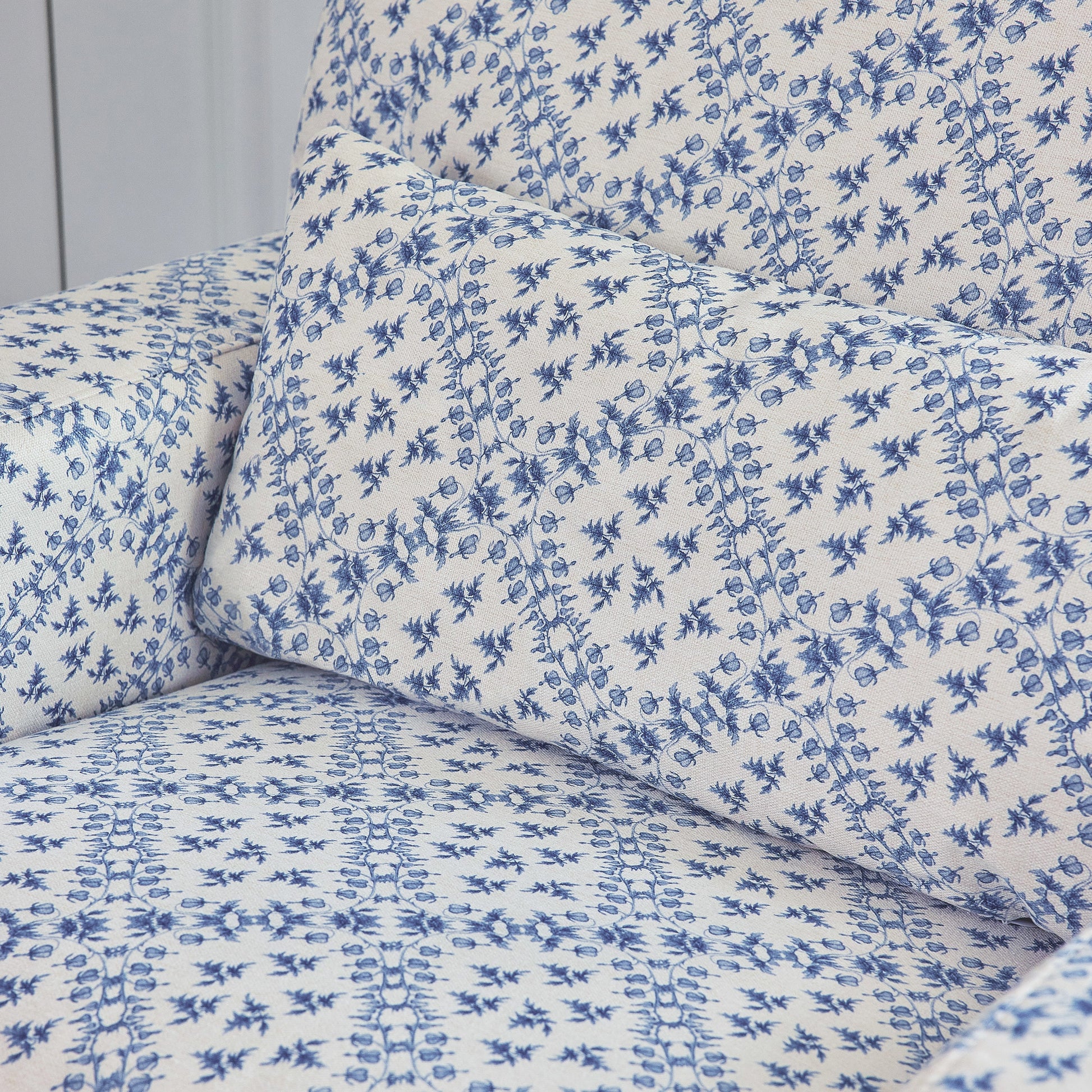 M21787BLT,Sarah Flint x Namesake Crawford Swivel Glider in Blue Lattice Performance Eco-Weave