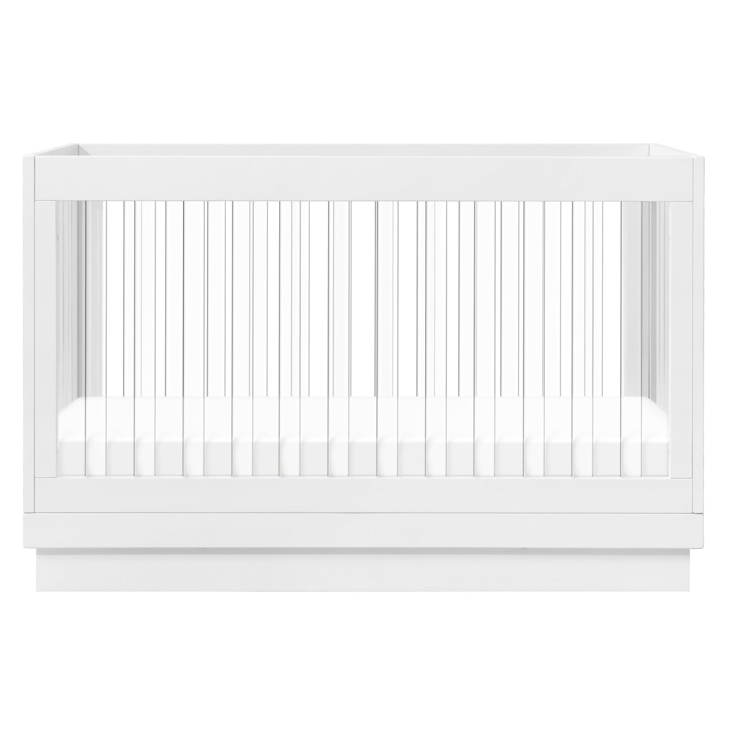 M8601KW,Harlow 3-in-1 Convertible Crib w/Toddler Bed Conversion Kit in White/Acrylic