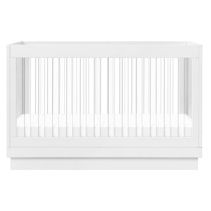 M8601KW,Harlow 3-in-1 Convertible Crib w/Toddler Bed Conversion Kit in White/Acrylic