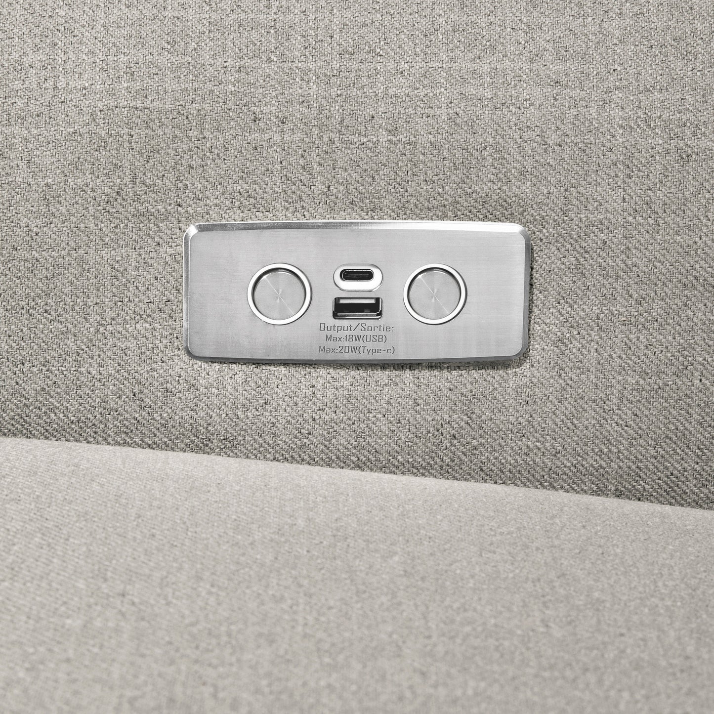 B17787PGET,Monroe Pillowback Power Recliner in Performance Grey Eco-Twill