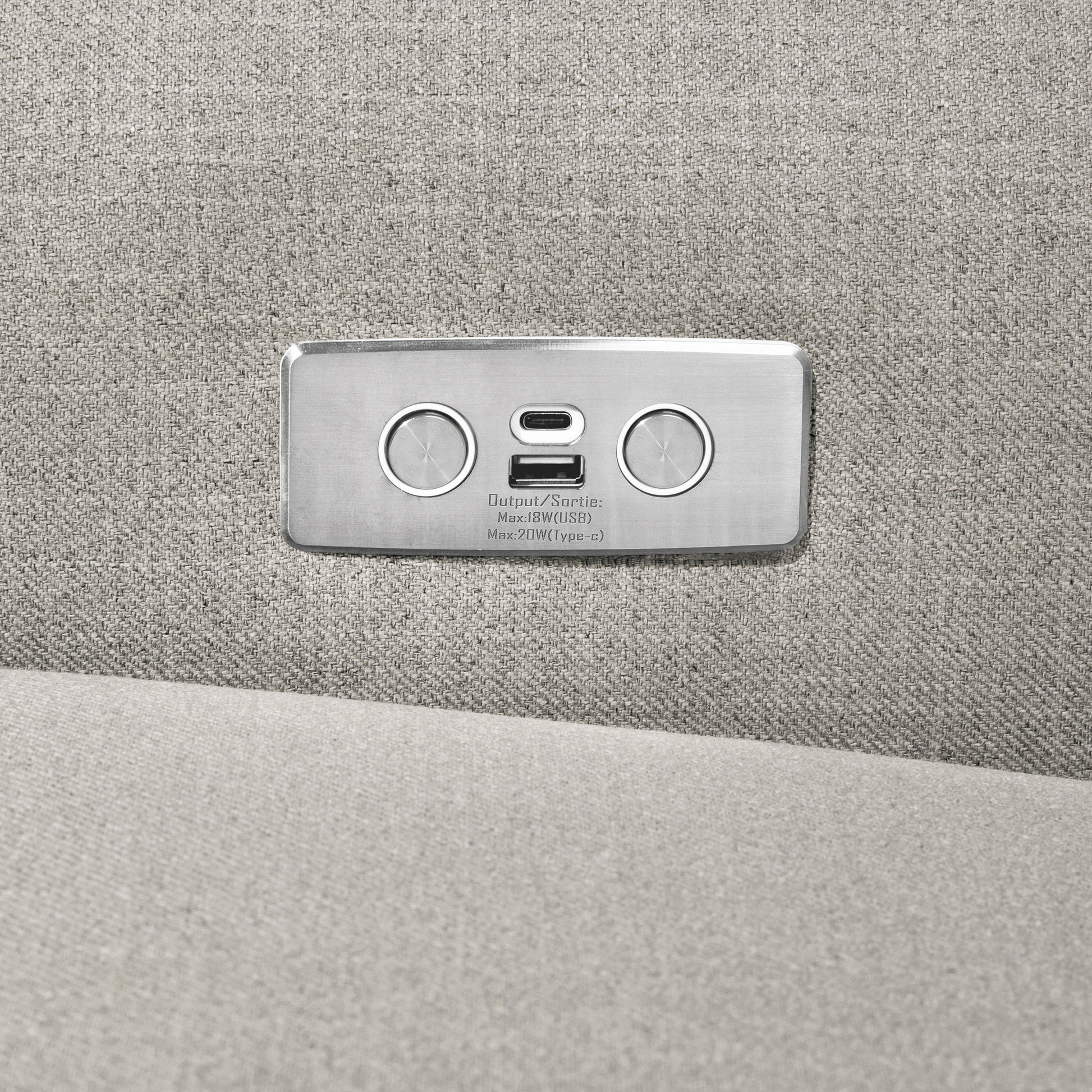 B17787PGET,Monroe Pillowback Power Recliner in Performance Grey Eco-Twill