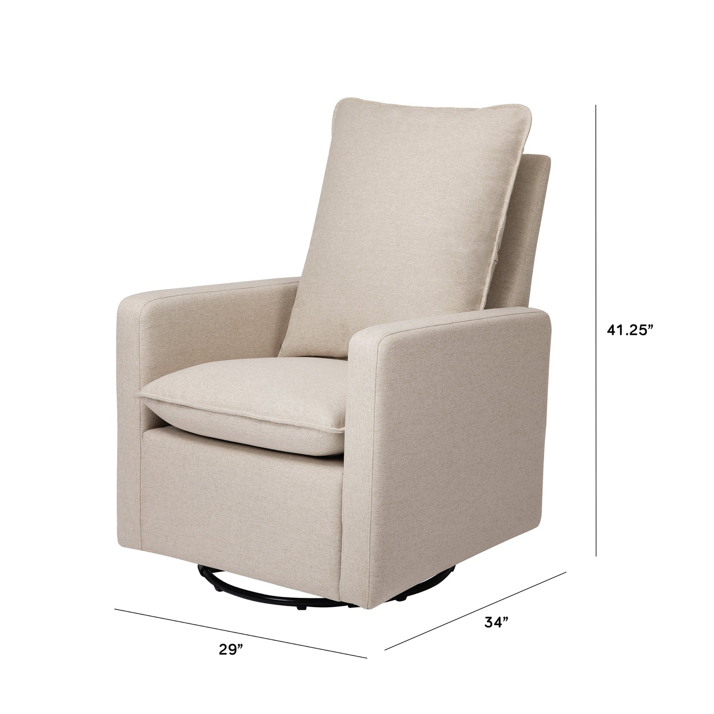 M20987PBEW,Cali Pillowback Swivel Glider in Performance Beach Eco-Weave