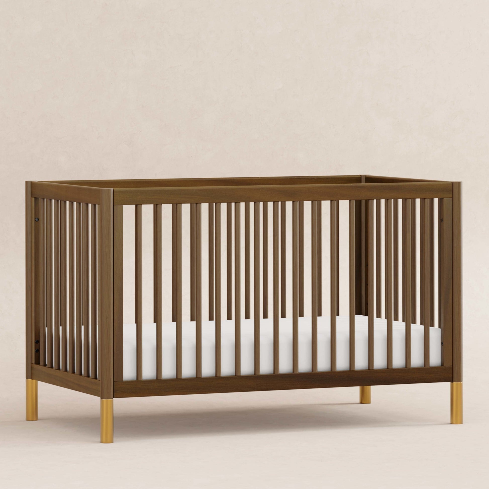 M12901NLGLD,Gelato 4-in-1 Convertible Crib w/Toddler Conversion Kit in Natural Walnut Gold Ft