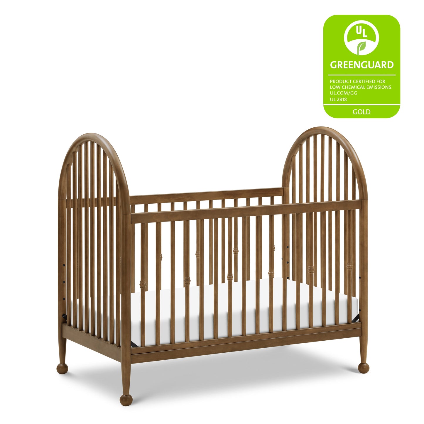 M31401NL,Alouette 3-in-1 Convertible Spindle Crib in Natural Walnut