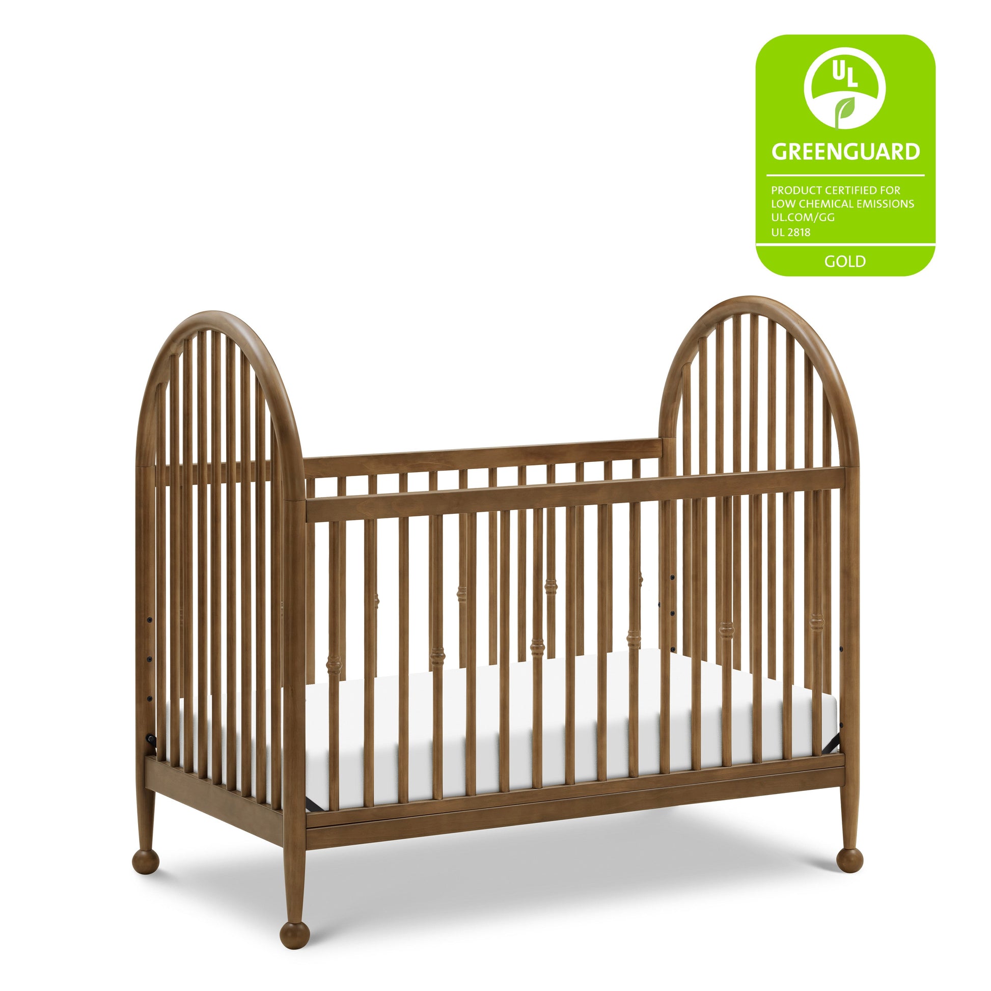 M31401NL,Alouette 3-in-1 Convertible Spindle Crib in Natural Walnut