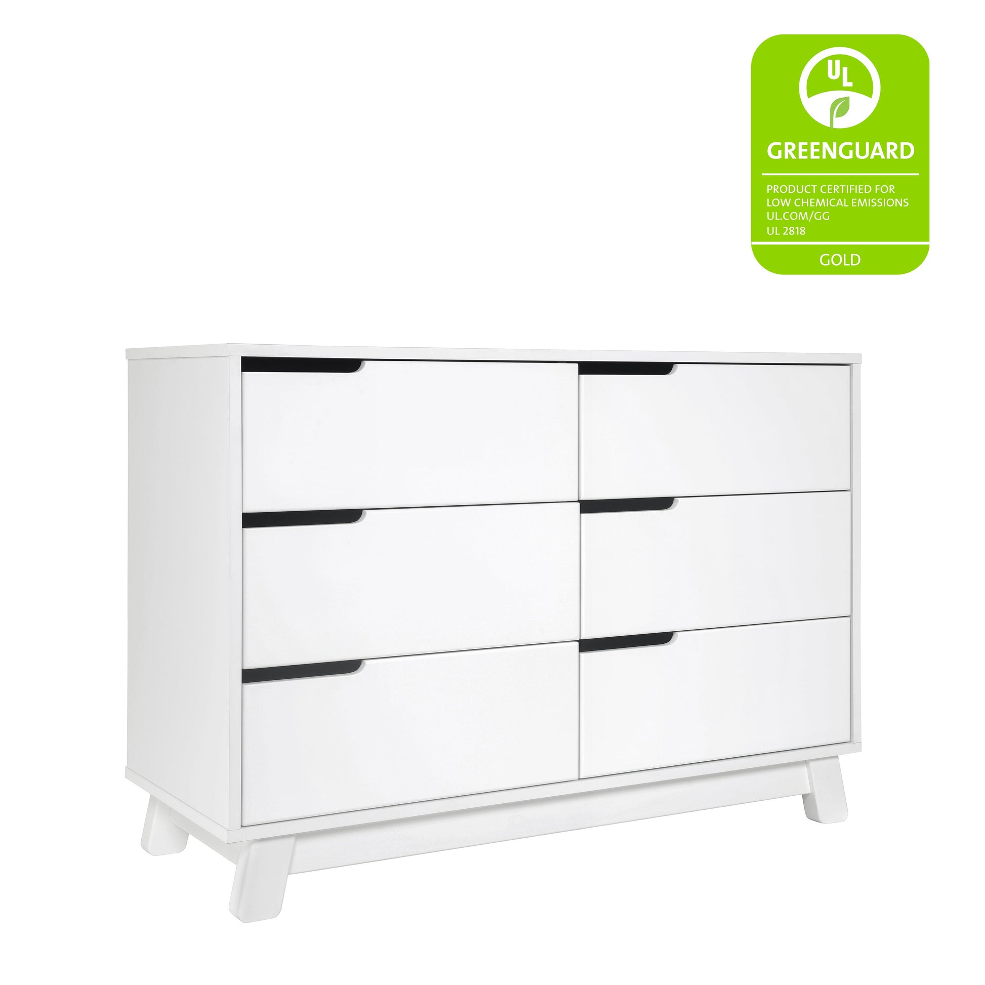 M4216W,Hudson 6-Drawer Double Dresser  Assembled in White Finish