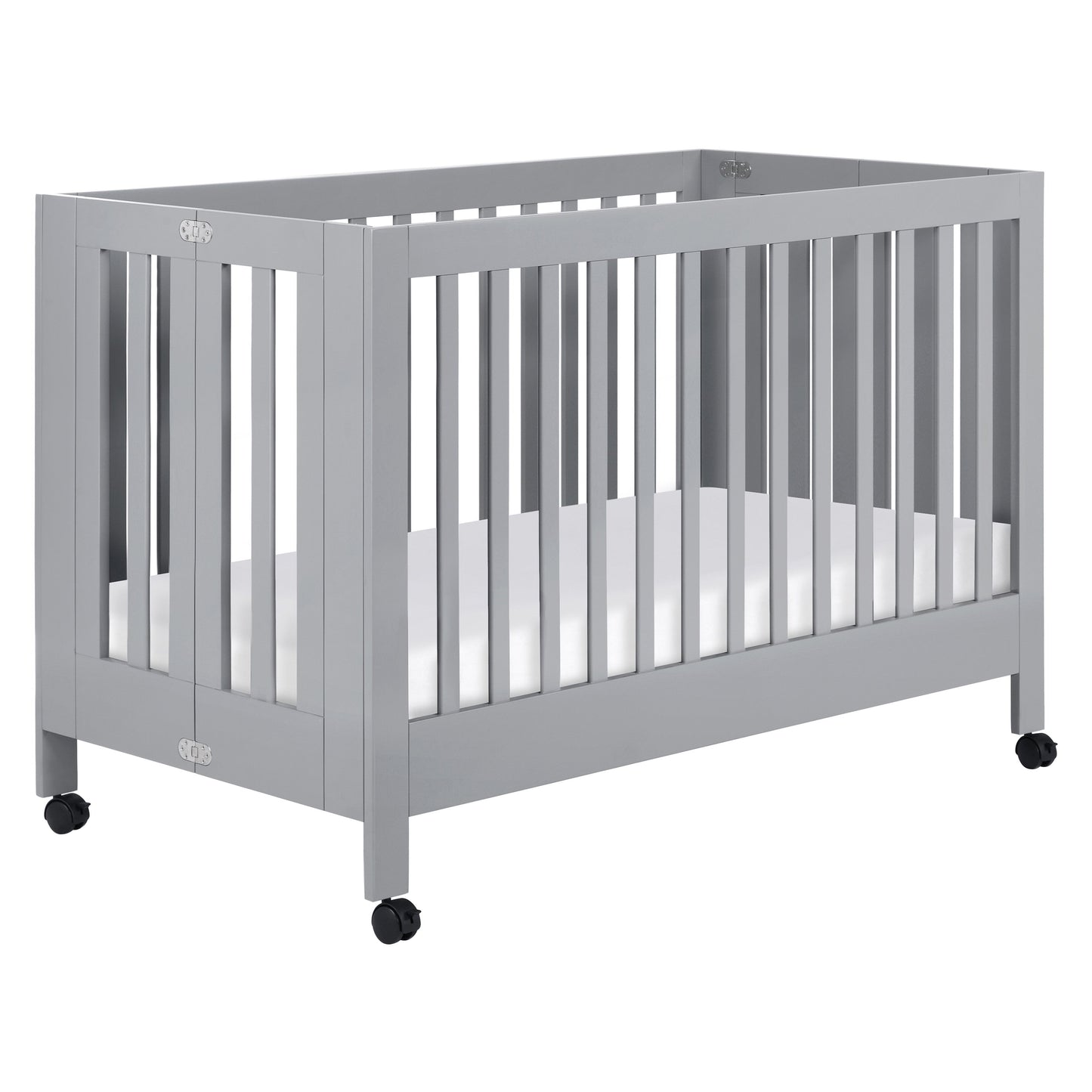 Maki Full-Size Portable Folding Crib with Toddler Rail