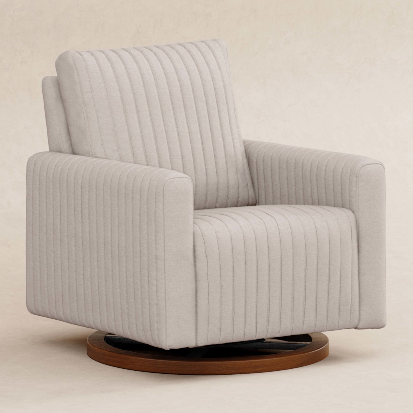 Poe Channeled Swivel Glider in Eco-Performance Fabric | Water Repellent & Stain Resistant