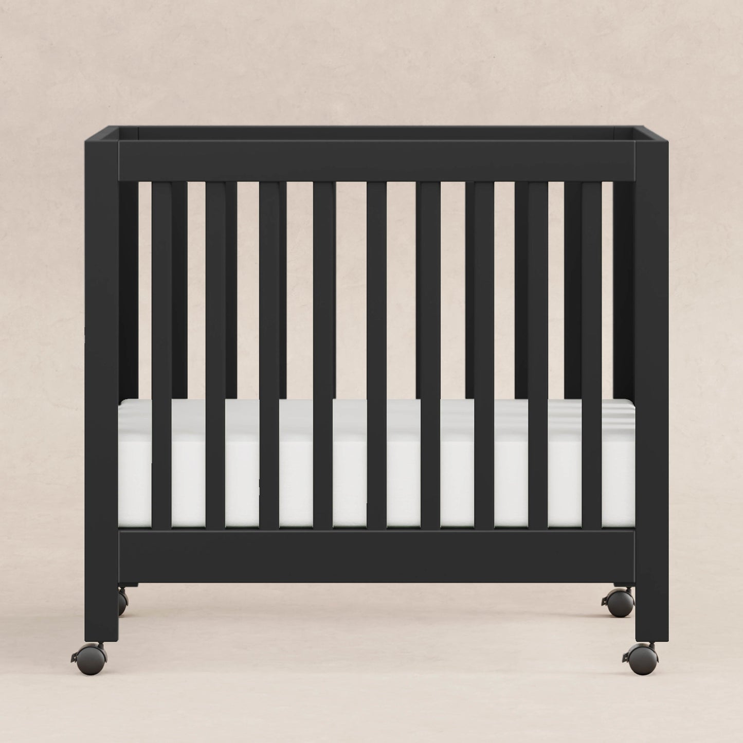 M6698B,Origami Mini Crib in Black Finish