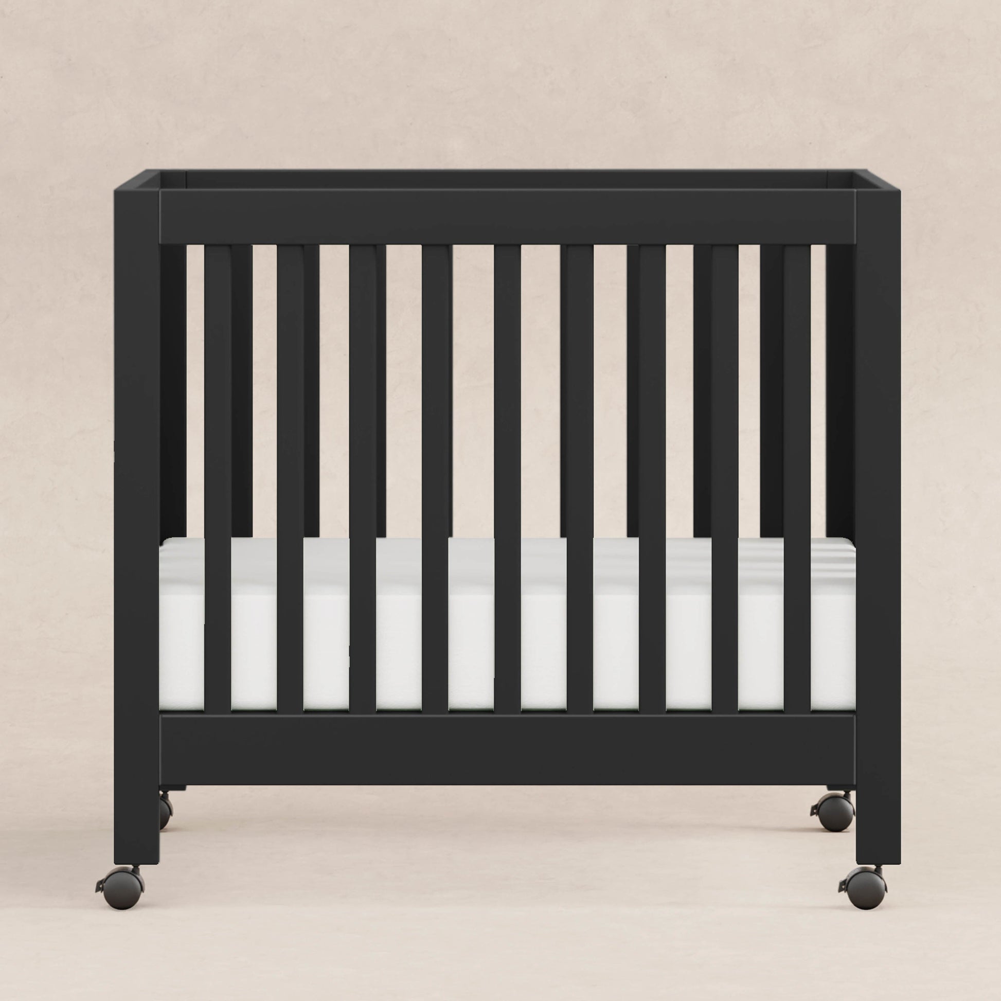 M6698B,Origami Mini Crib in Black Finish