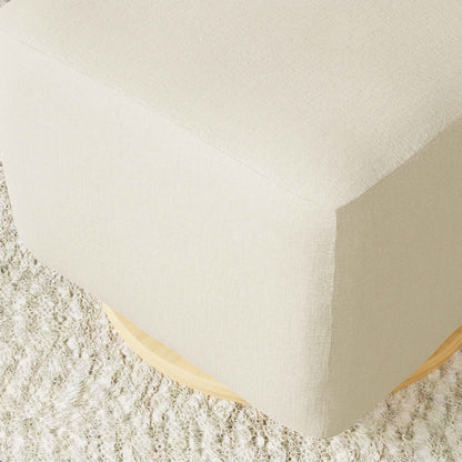 M26385PCMEWLB,Kiwi Gliding Ottoman in Performance Cream Eco-Weave w/ Light Wood Base