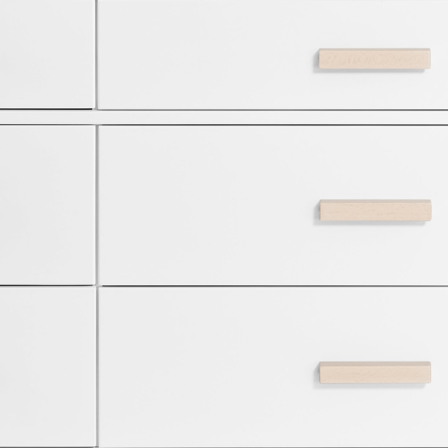 M901672NX,Lolly 6-Drawer Dresser Feet and Knob Set in Washed Natural
