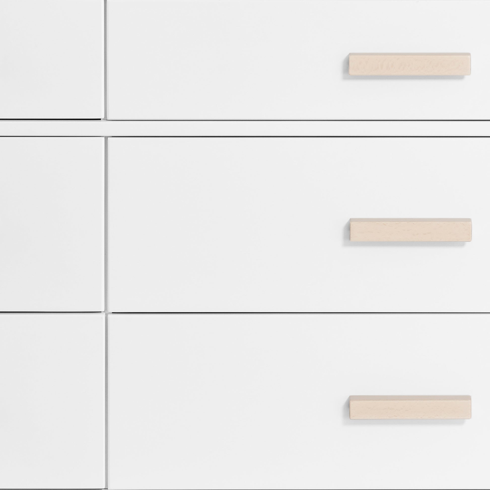M901672NX,Lolly 6-Drawer Dresser Feet and Knob Set in Washed Natural