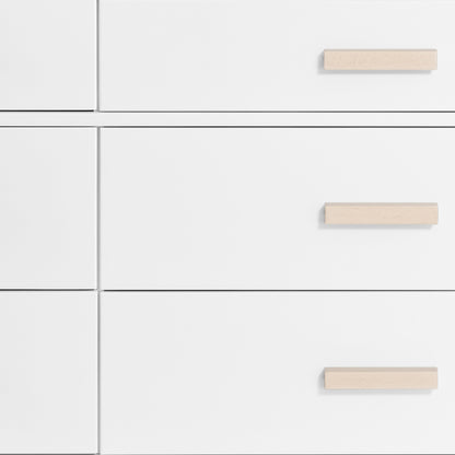 M901672NX,Lolly 6-Drawer Dresser Feet and Knob Set in Washed Natural