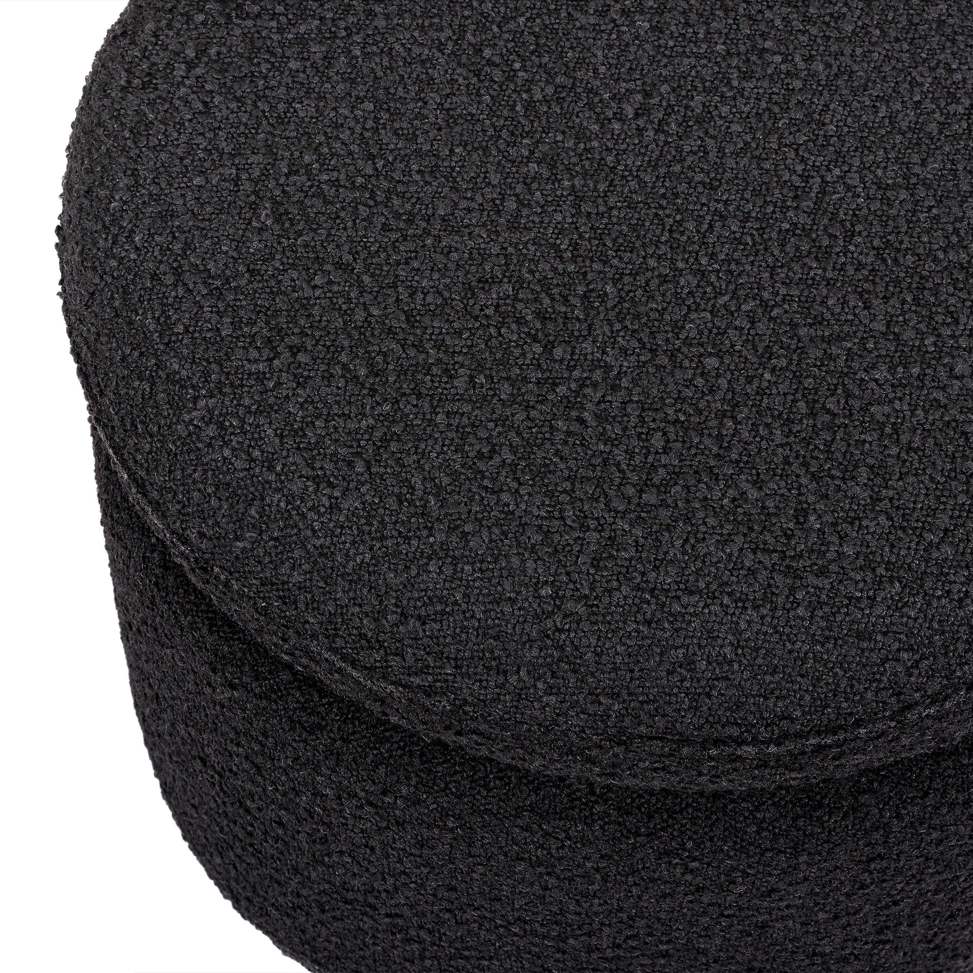 M22985BKB,Enoki Storage Ottoman in Black Boucle