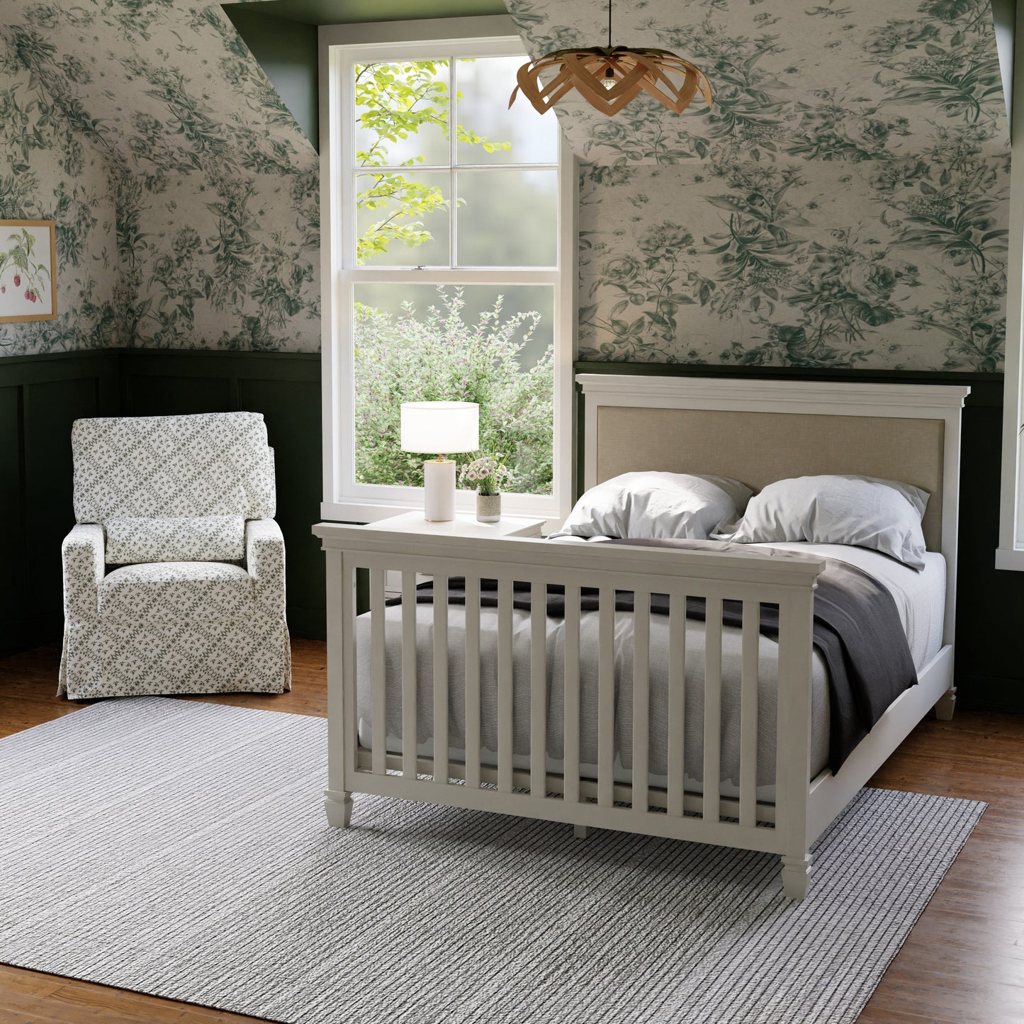 M15801RW,Darlington 4-in-1 Convertible Crib in Warm White