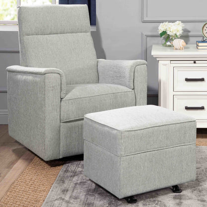 M17285FWLG,Willa/Alden Gliding Ottoman in Feathered Grey Weave
