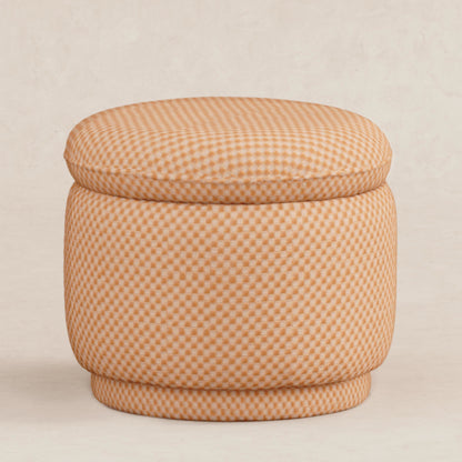 M22985CVC,Enoki Storage Ottoman in Canyon Velvet Checker