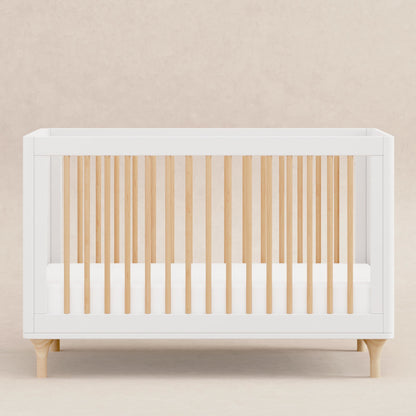 M9001WN,Lolly 3-in-1 Convertible Crib w/Toddler Bed Conversion Kit in White/Natural