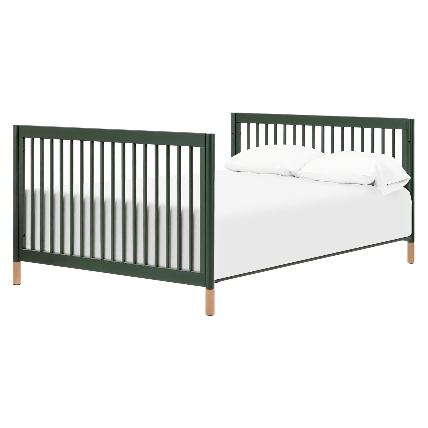 M12901FRGRBE,Gelato 4-in-1 Convertible Crib w/Toddler Bed Kit in Forest Green/Blonde Feet