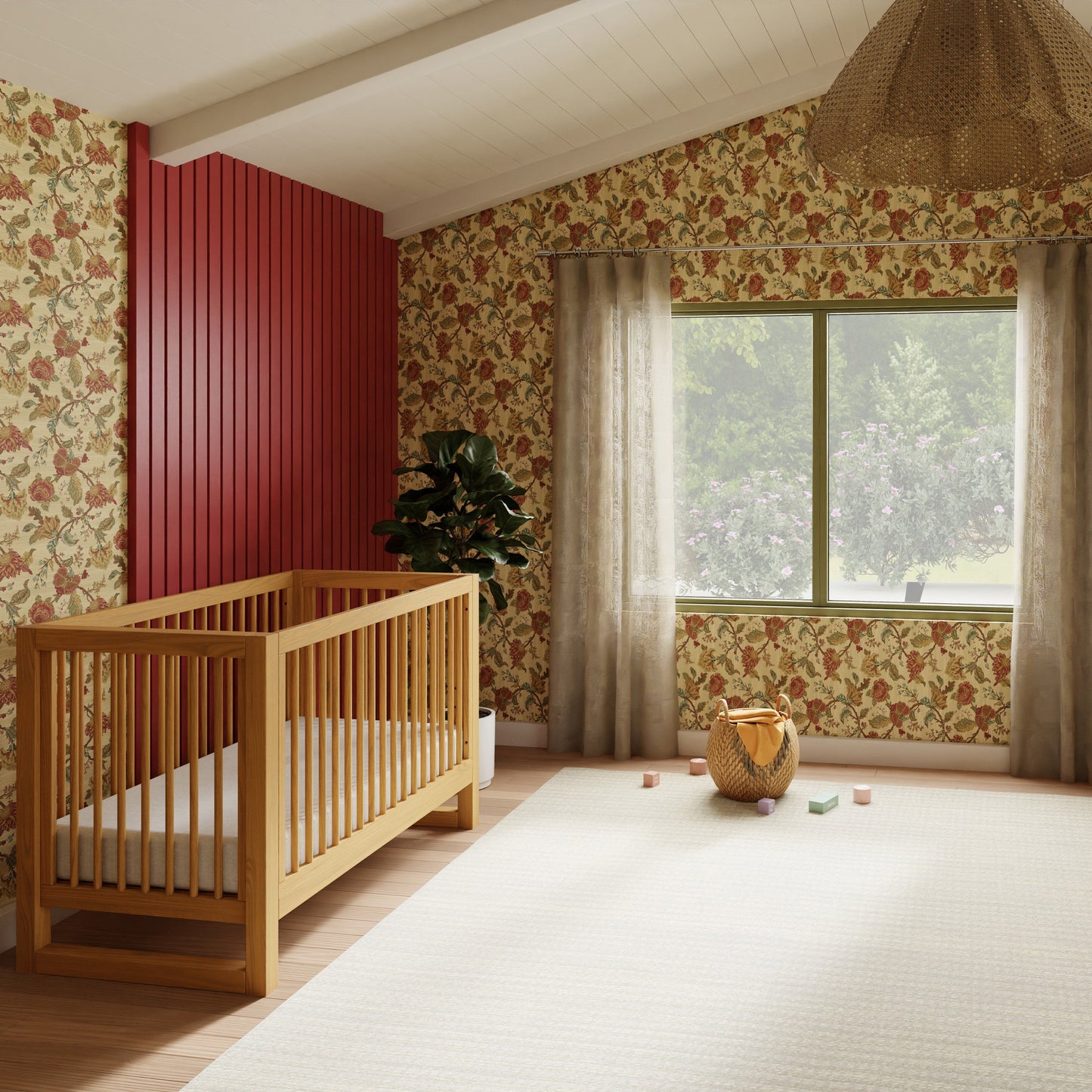 M23301HY,Nantucket 3-in-1 Convertible Crib w/Toddler Bed Conversion Kit in Honey