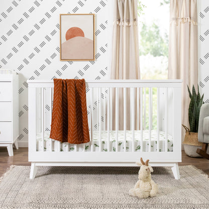 M5801W,Scoot 3-in-1 Convertible Crib w/Toddler Bed Conversion Kit in White
