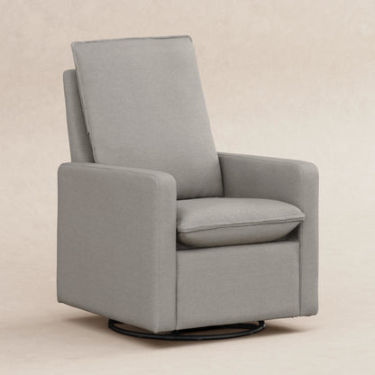 Cali Pillowback Swivel Glider in Eco-Performance Fabric | Water Repellent & Stain Resistant