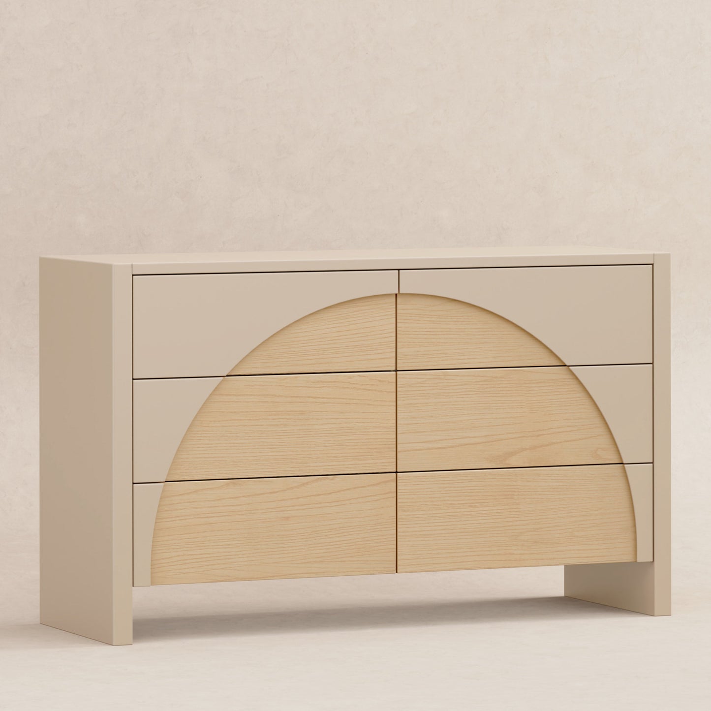 M30216TPESH,Moab 6-Drawer Assembled Dresser in Taupe/Ash