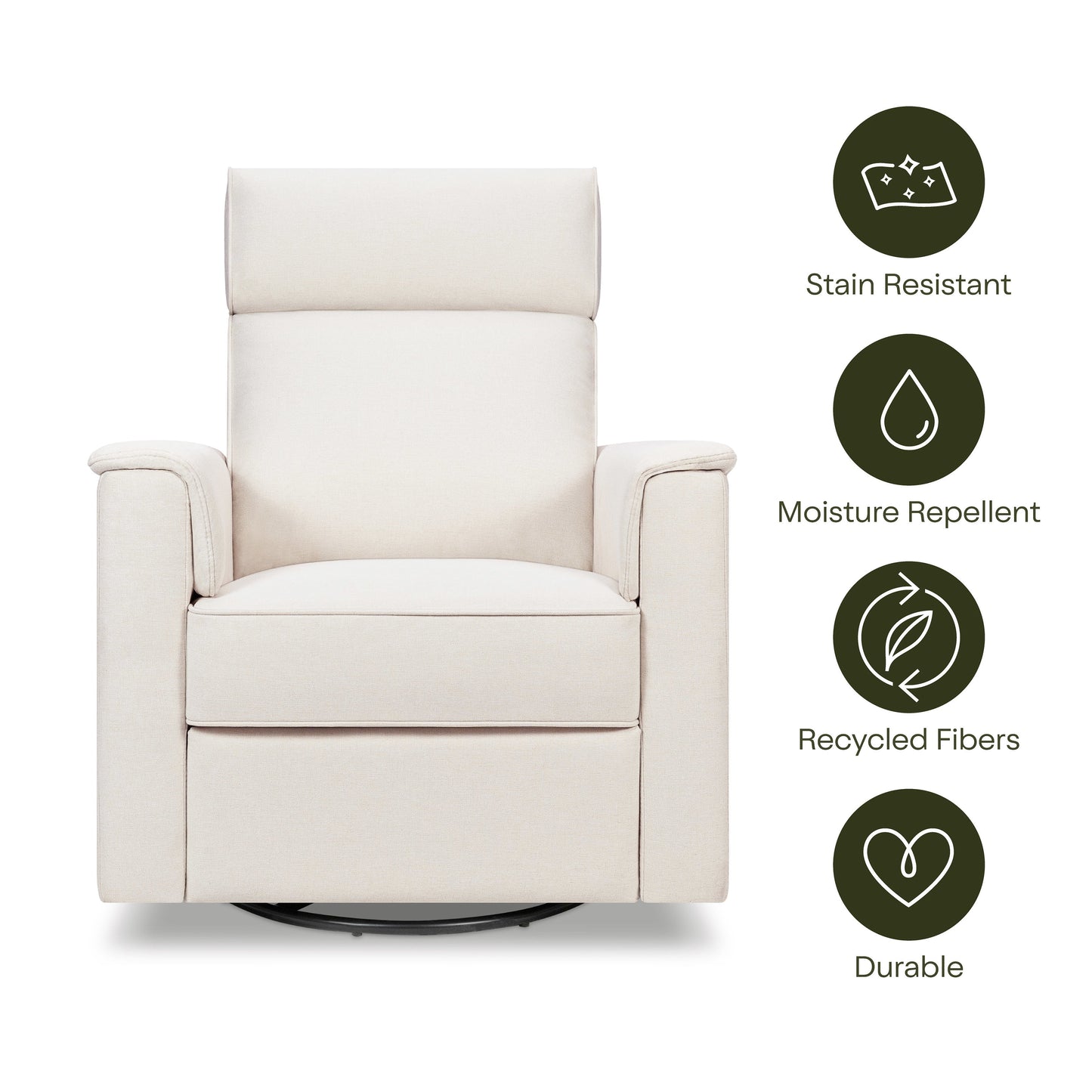 M17182PCMEW,Willa Pro Power Glider Recliner w/ Power Lumbar in Performance Cream Eco-Weave