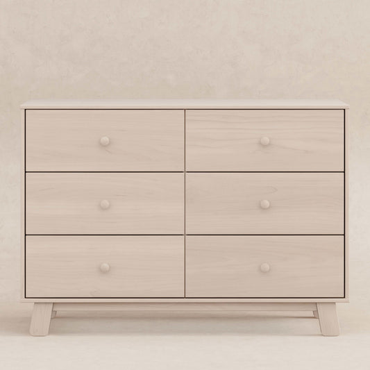 M32526NX,Hudson Modern 6-Drawer Assembled Double Dresser in Washed Natural