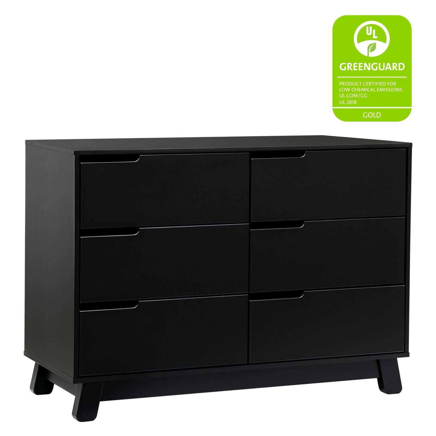 M4216B,Hudson 6-Drawer Double Dresser  Assembled in Black
