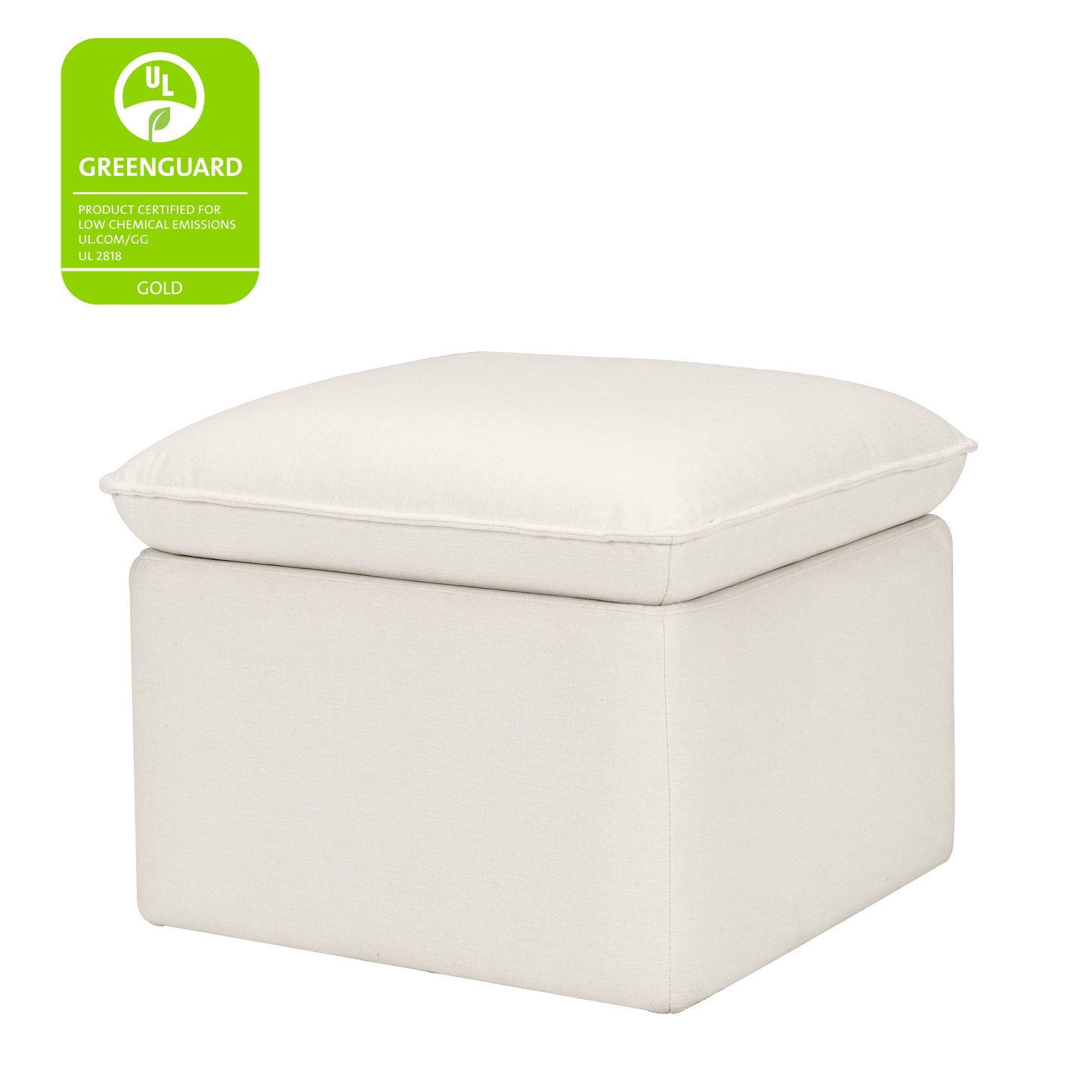 M20985PCMEW,Cali Storage Ottoman in Performance Cream Eco-Weave