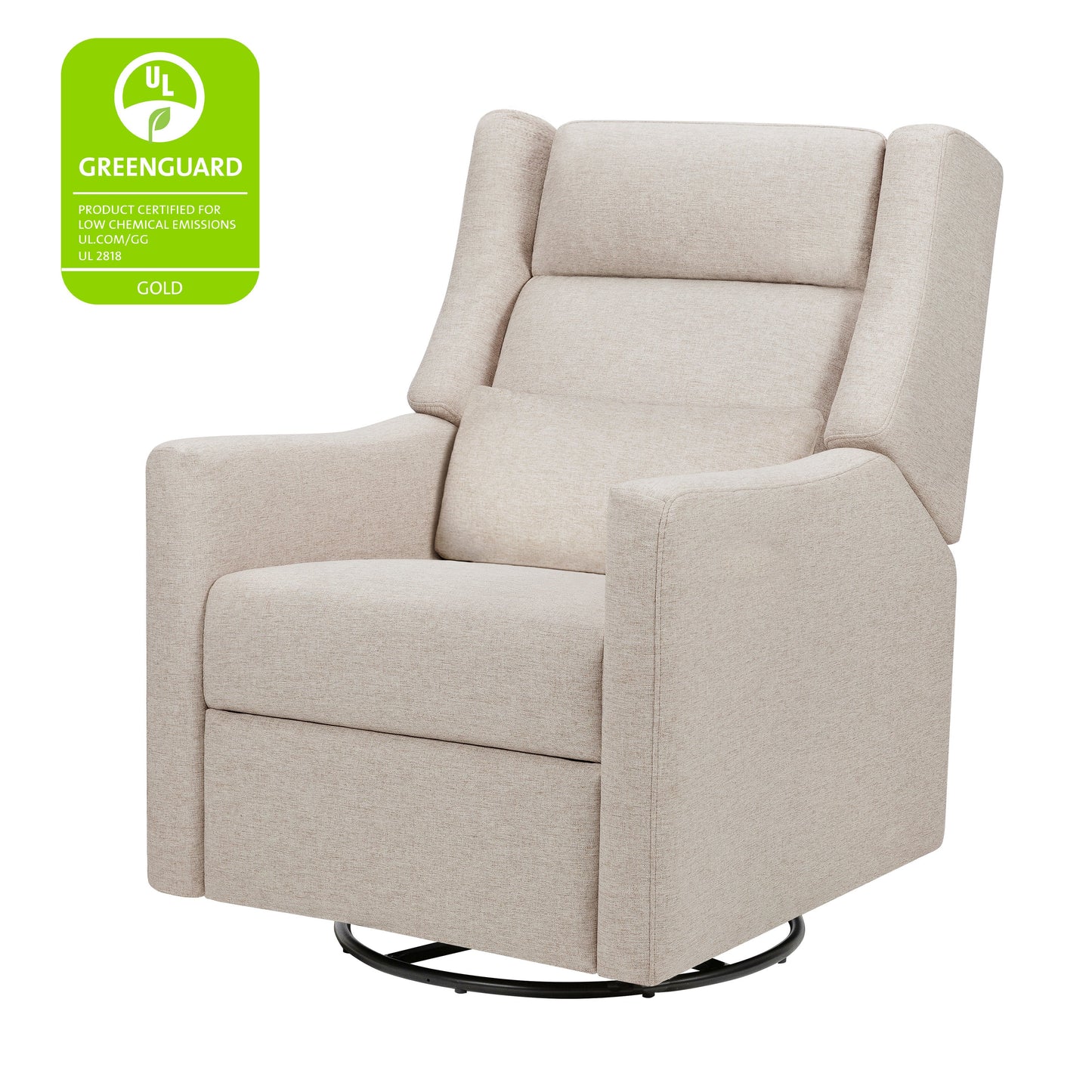 M11286PBEW,Kiwi Plus Power Glider Recliner w/ Power Headrest in Performance Beach Eco-Weave