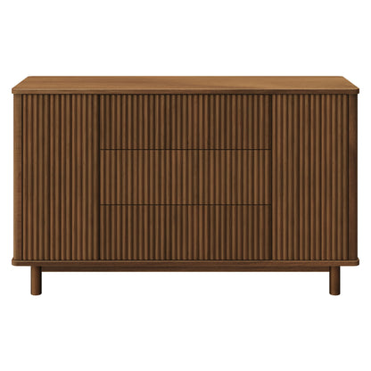 M29816NL,Pogo Tambour Assembled Dresser in Natural Walnut