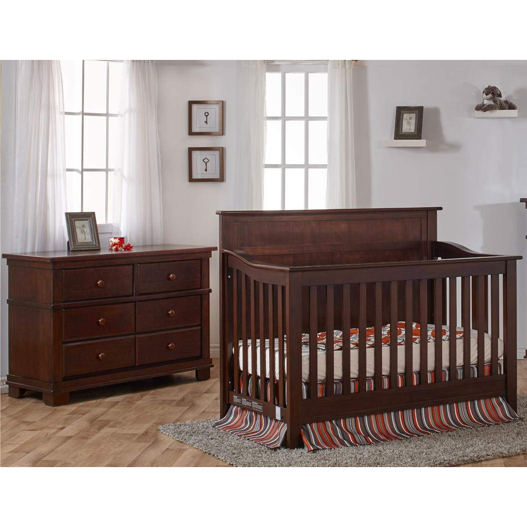 Torino Napoli Flat Convertible Crib + Dresser Bundle