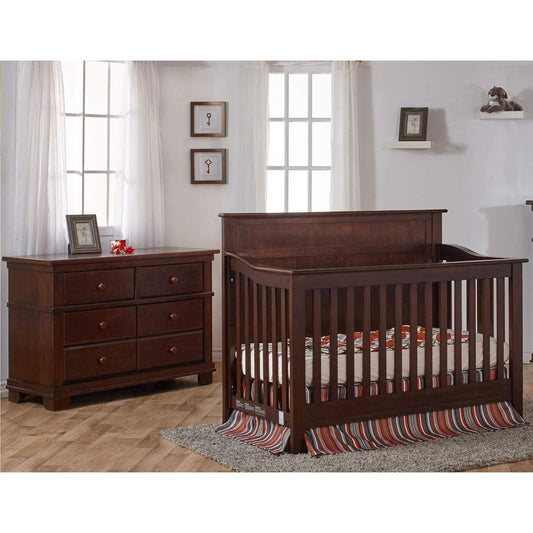 Torino Napoli Flat Convertible Crib + Dresser Bundle