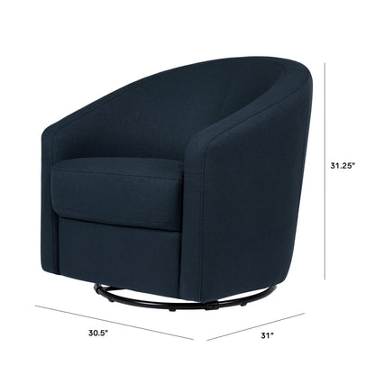 M5887PVET,Madison Swivel Glider in Performance Navy Eco-Twill