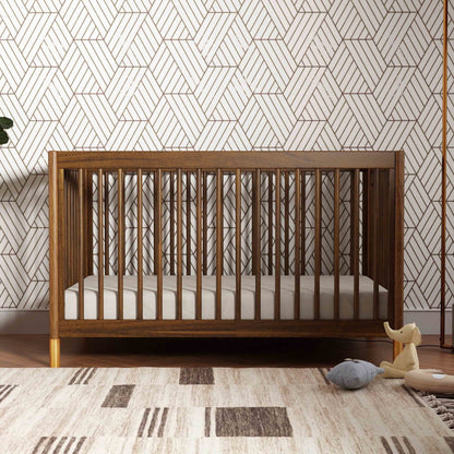 M12901NLGLD,Gelato 4-in-1 Convertible Crib w/Toddler Conversion Kit in Natural Walnut Gold Ft