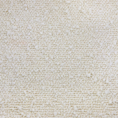 M21785WBIF,Crawford Gliding Ottoman in Ivory Boucle with Ivory Tassel Fringe