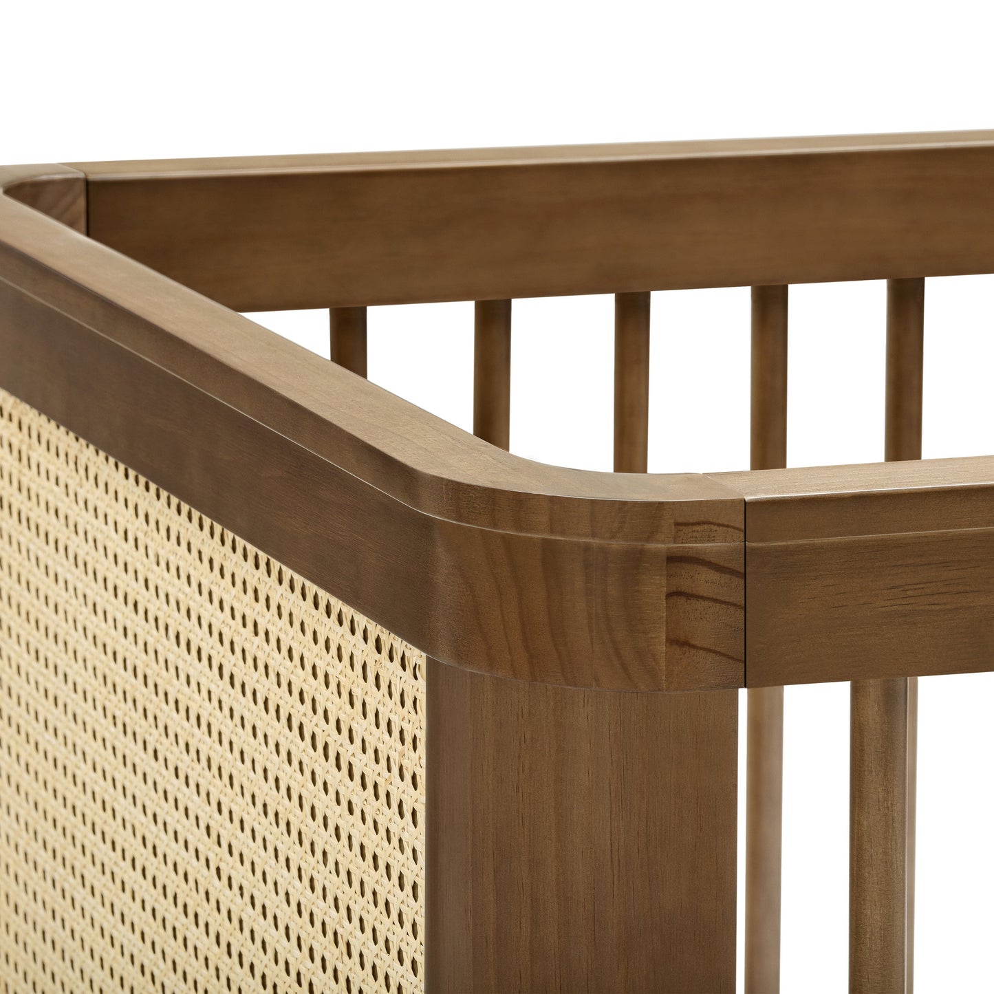 M23701NLBC,Marin with Cane 3-in-1 Convertible Crib in Natural Walnut and Blonde Cane