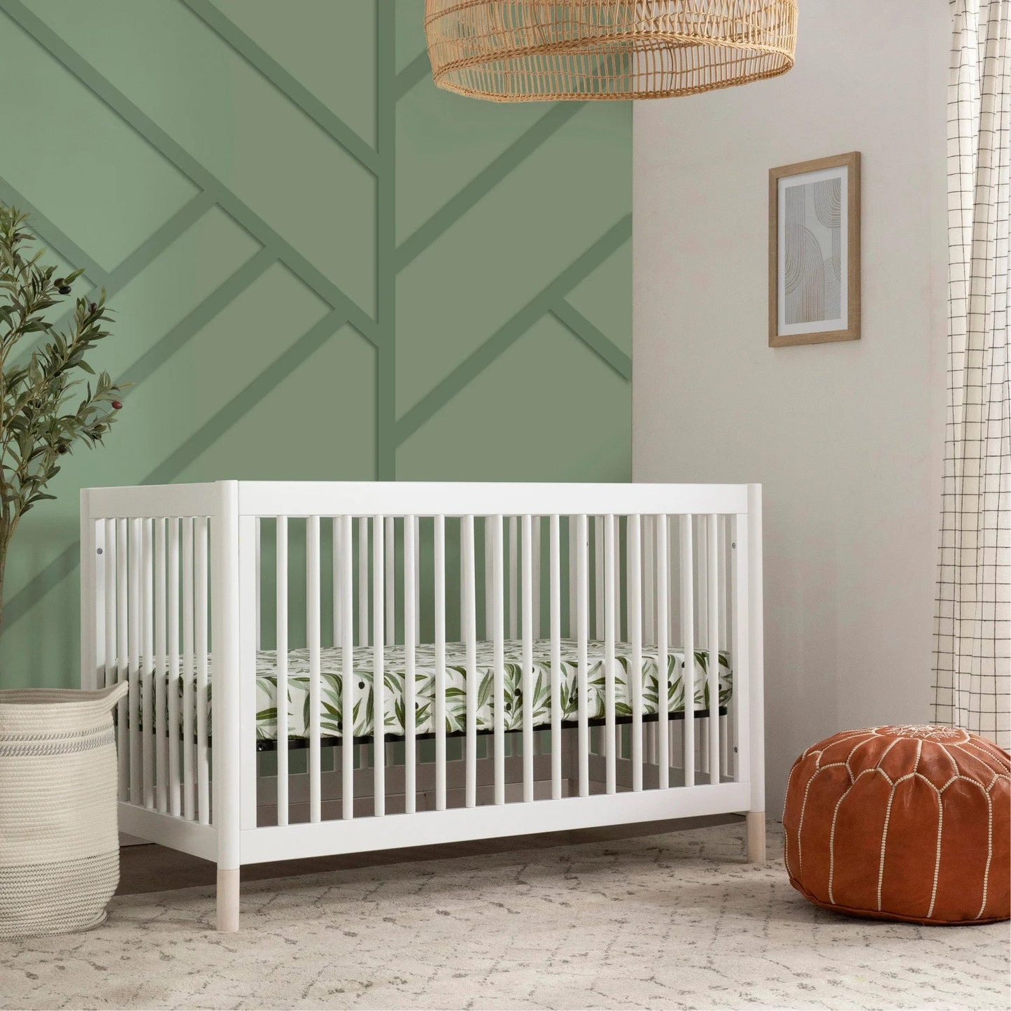 M12901WNX,Gelato 4-in-1 Convertible Crib w/Toddler Conversion Kit in White  NX Feet