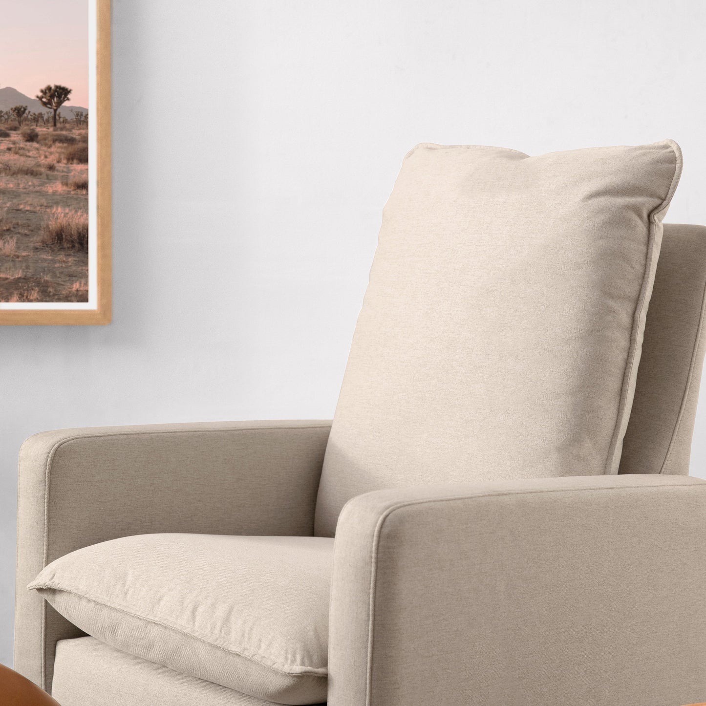M20987PBEW,Cali Pillowback Swivel Glider in Performance Beach Eco-Weave