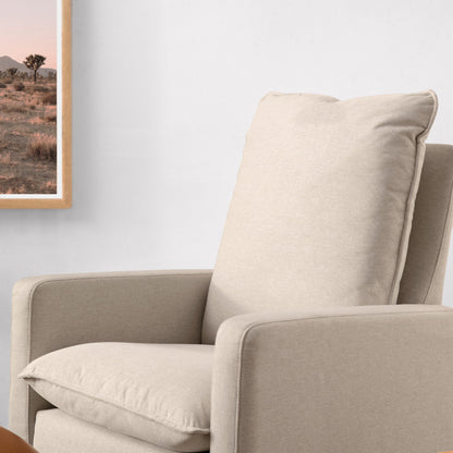 M20987PBEW,Cali Pillowback Swivel Glider in Performance Beach Eco-Weave