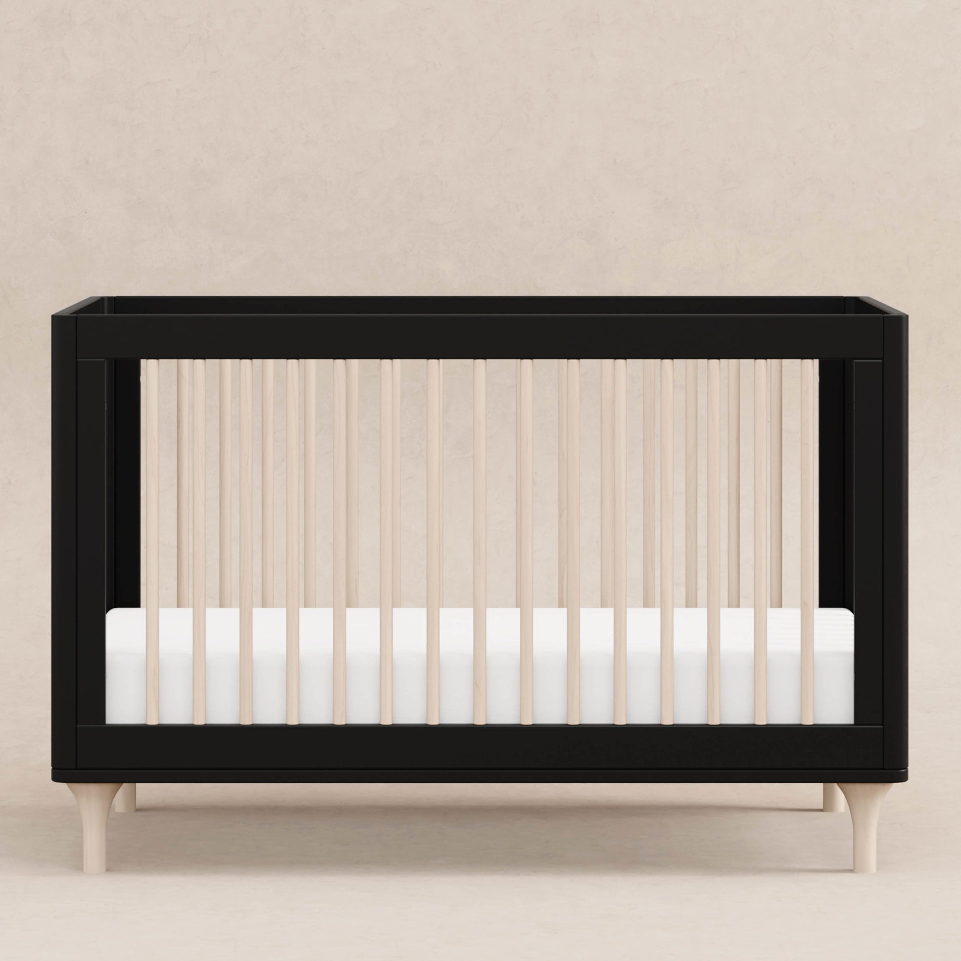 M9001BNX,Lolly 3-in-1 Convertible Crib w/Toddler Bed Conversion in Black/WashedNatural