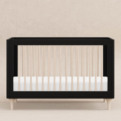 M9001BNX,Lolly 3-in-1 Convertible Crib w/Toddler Bed Conversion in Black/WashedNatural