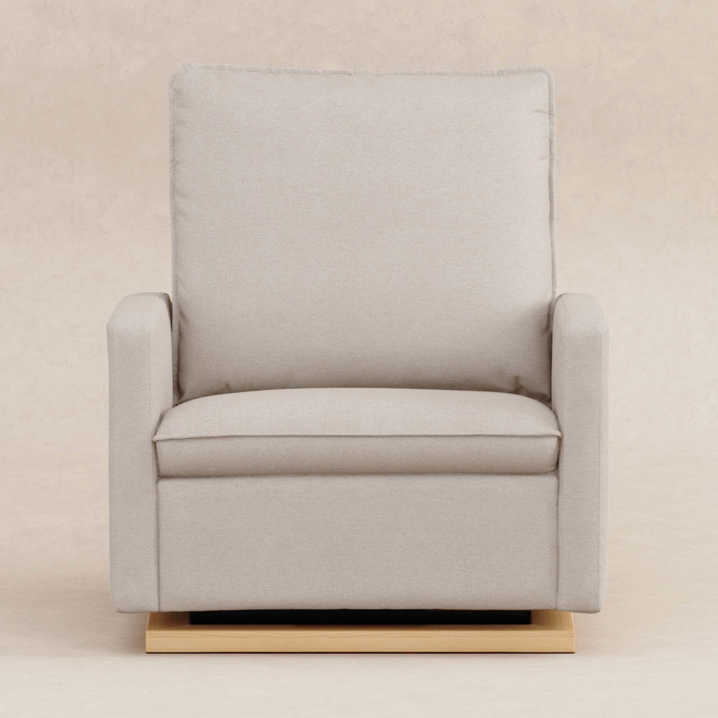 M20984PBEWLB,Cali Pillowback Chair and a Half Glider in Performance Beach Eco-Weave w/ Light Wood Base