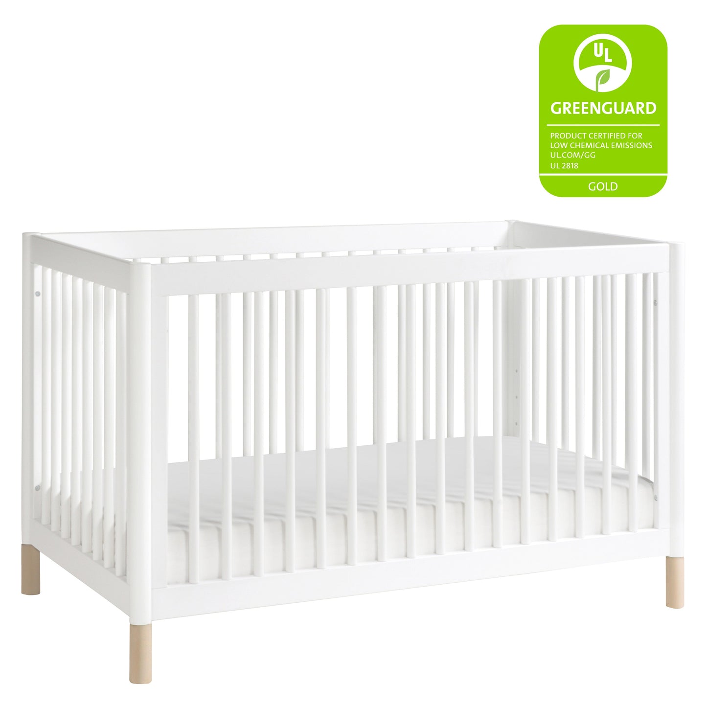 M12901WNX,Gelato 4-in-1 Convertible Crib w/Toddler Conversion Kit in White  NX Feet